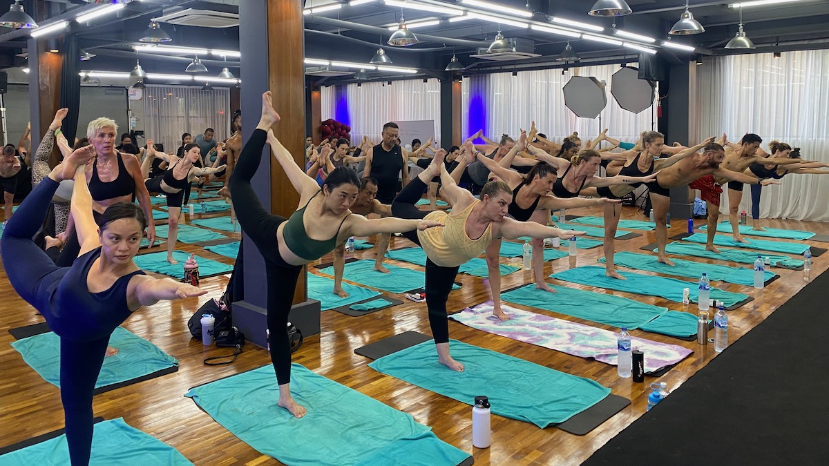 hot yoga bow pose