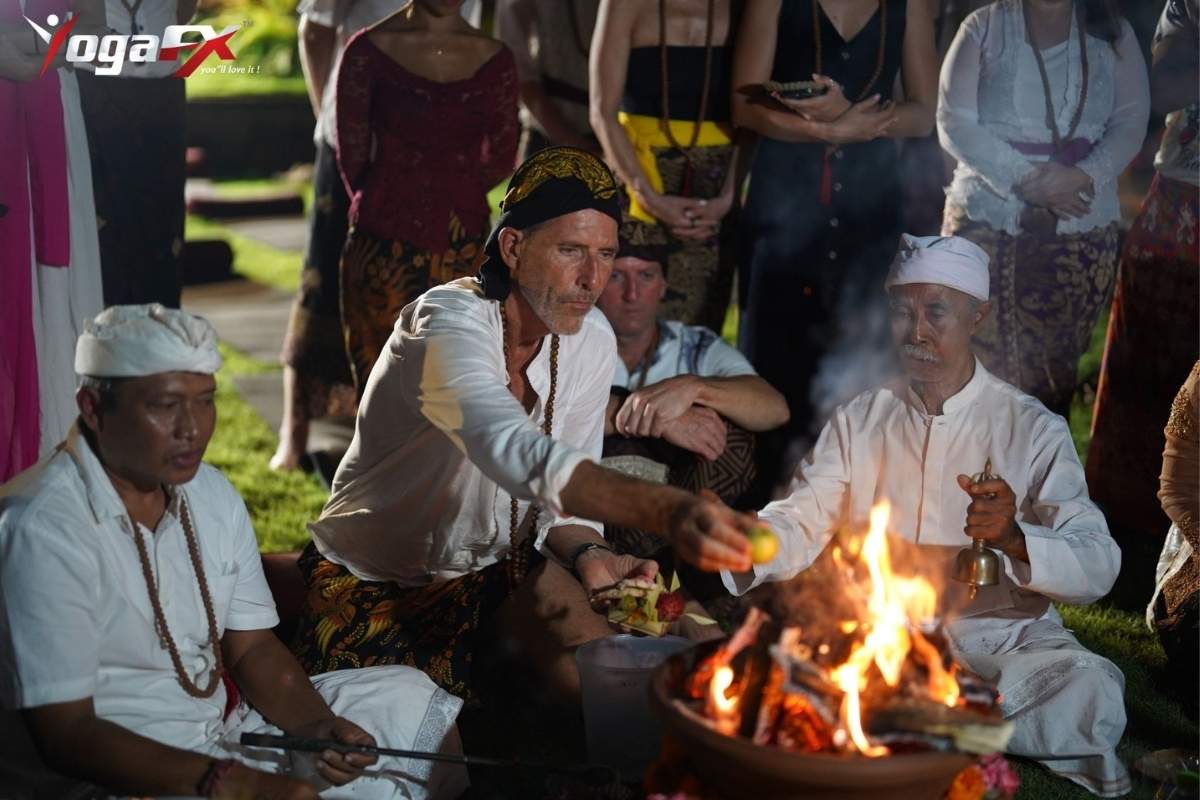 Graduation ceremony for hot yoga teacher training students in Bali, marking completion of the 200-hour RYT certification and dual Bikram Hot 26&2 credential