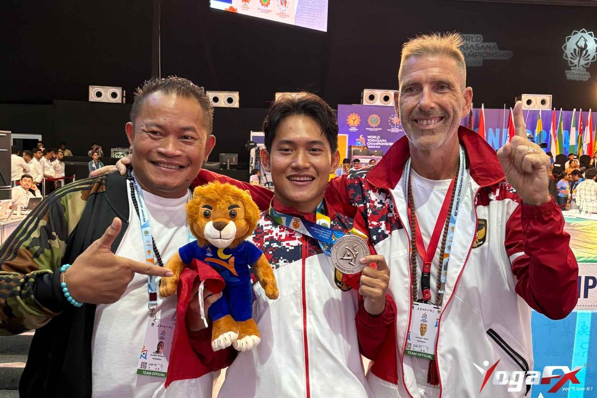 Arkan Fauzan Riyanto, YogaFX graduate, won two silver and three bronze medals for Indonesia at the World Yogasana Championship 2026