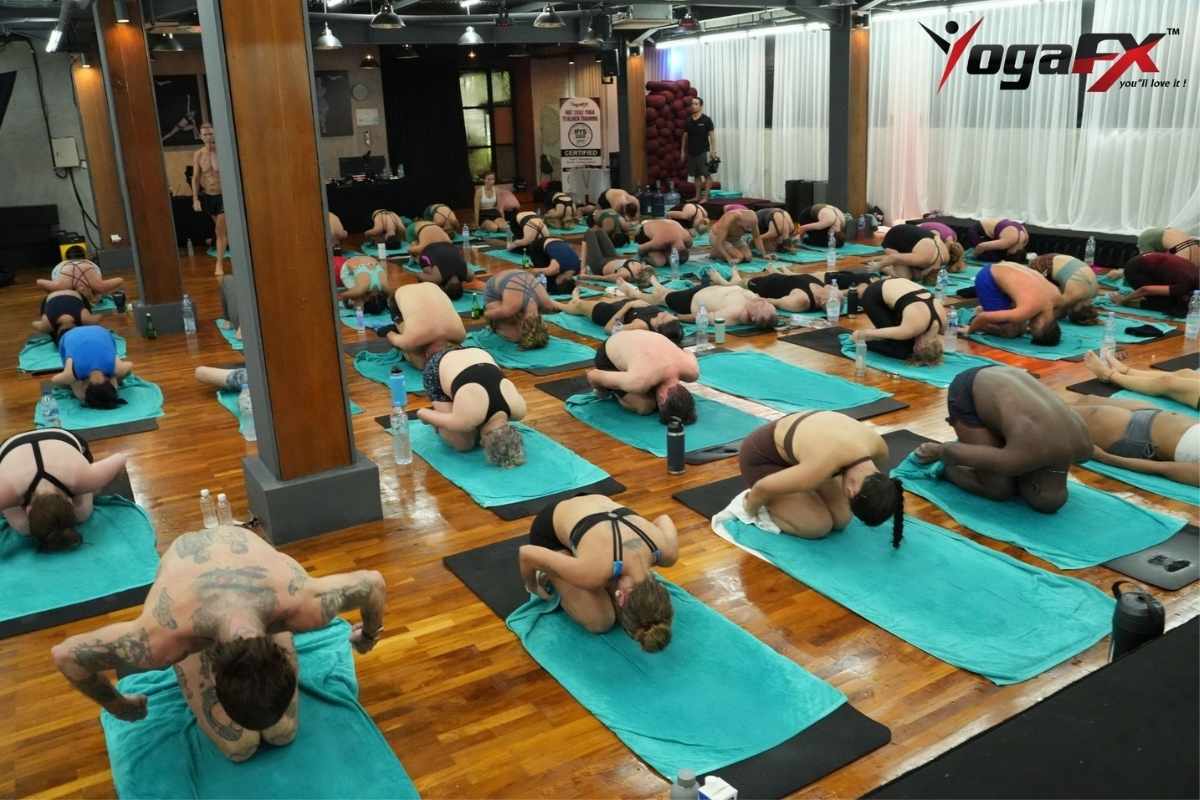 Yoga instructor demonstrating a pose, representing the advanced experience level recognised by an E-RYT 500 credential