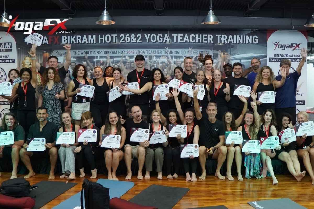 Yoga Alliance certificate and completed teacher training documents ready for registration